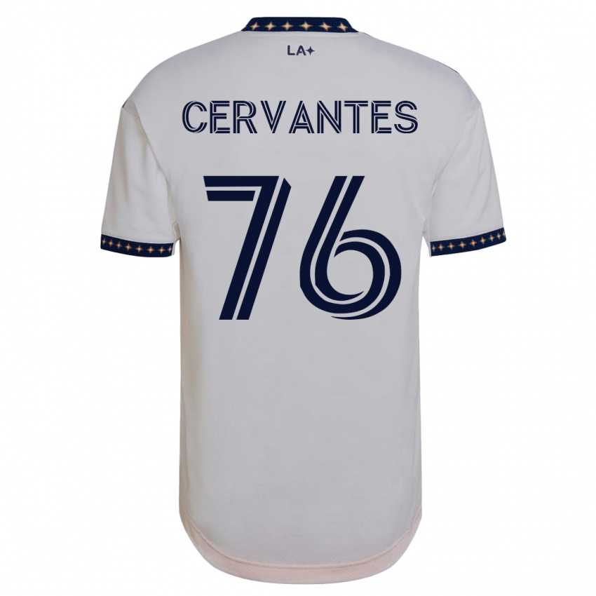 Mujer Camiseta Aaron Cervantes #76 Blanco 1ª Equipación 2023/24 La Camisa Chile