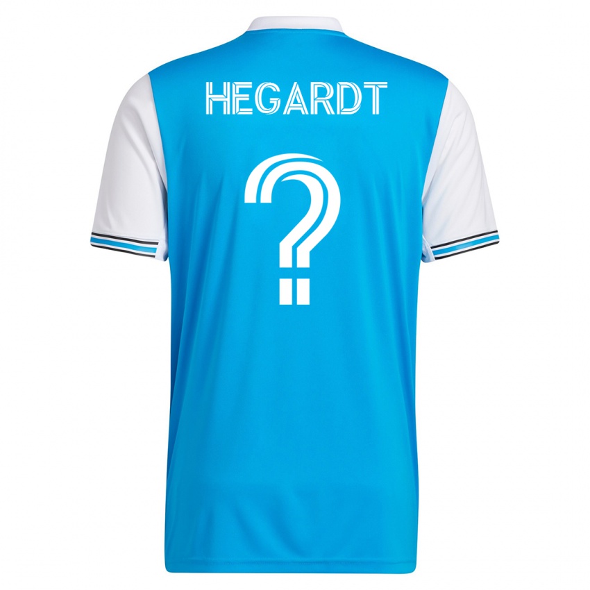 Mujer Camiseta Chris Hegardt #0 Azul 1ª Equipación 2023/24 La Camisa Chile