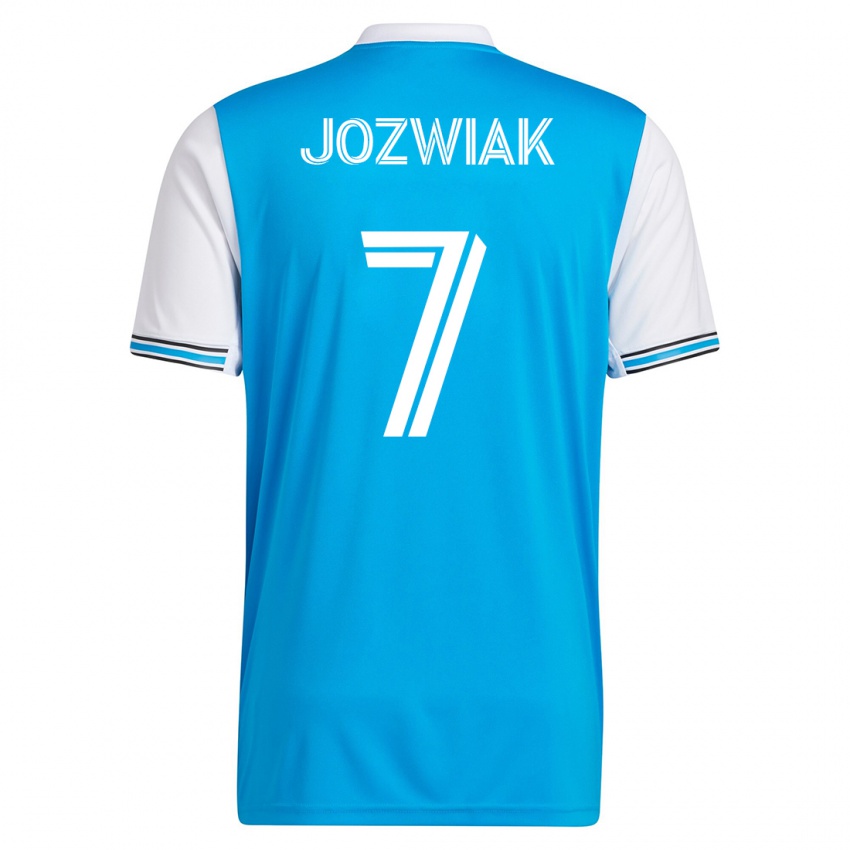 Mujer Camiseta Kamil Józwiak #7 Azul 1ª Equipación 2023/24 La Camisa Chile