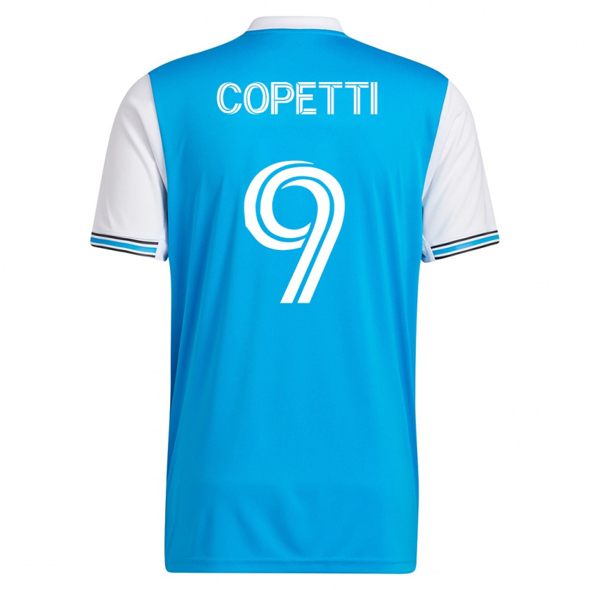 Mujer Camiseta Enzo Copetti #9 Azul 1ª Equipación 2023/24 La Camisa Chile