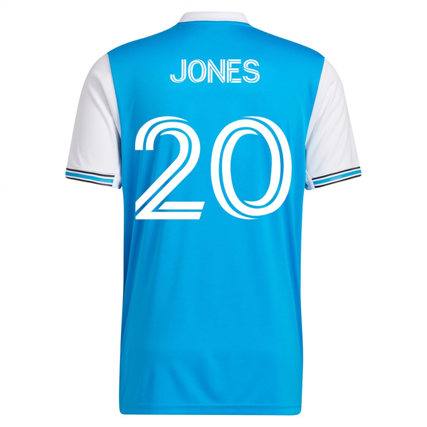 Mujer Camiseta Derrick Jones #20 Azul 1ª Equipación 2023/24 La Camisa Chile