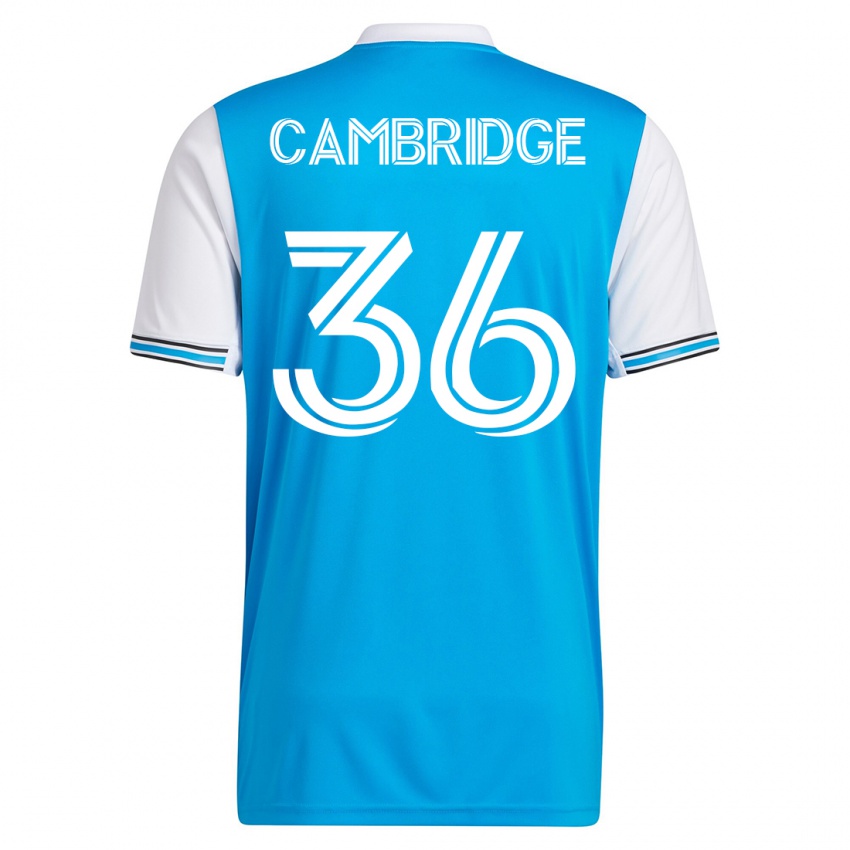 Mujer Camiseta Brandon Cambridge #36 Azul 1ª Equipación 2023/24 La Camisa Chile