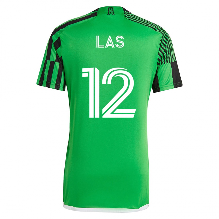 Mujer Camiseta Damian Las #12 Verde Negro 1ª Equipación 2023/24 La Camisa Chile