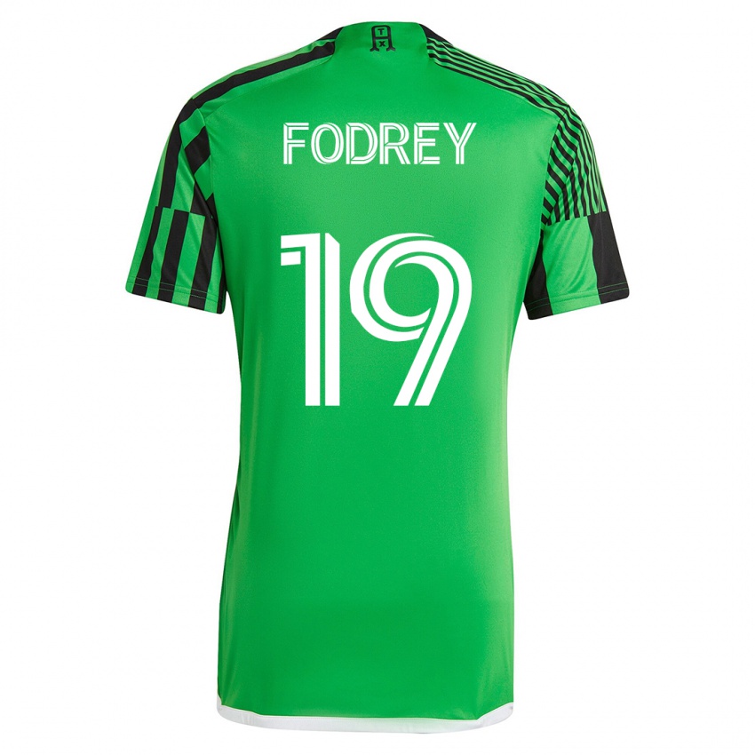 Mujer Camiseta Cj Fodrey #19 Verde Negro 1ª Equipación 2023/24 La Camisa Chile