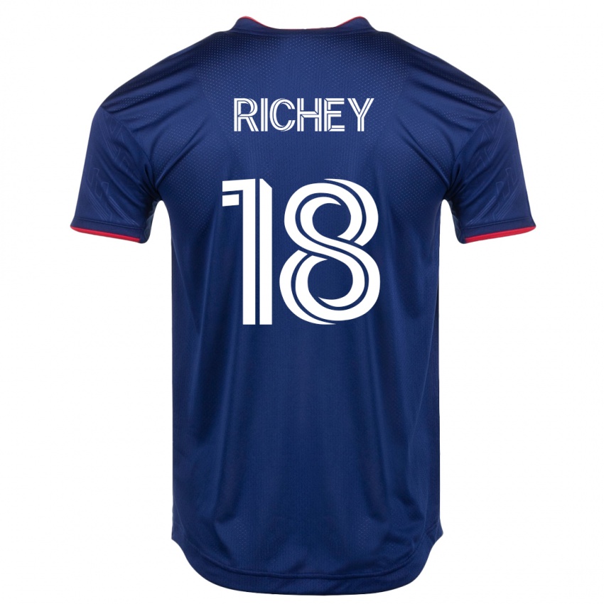 Mujer Camiseta Spencer Richey #18 Armada 1ª Equipación 2023/24 La Camisa Chile