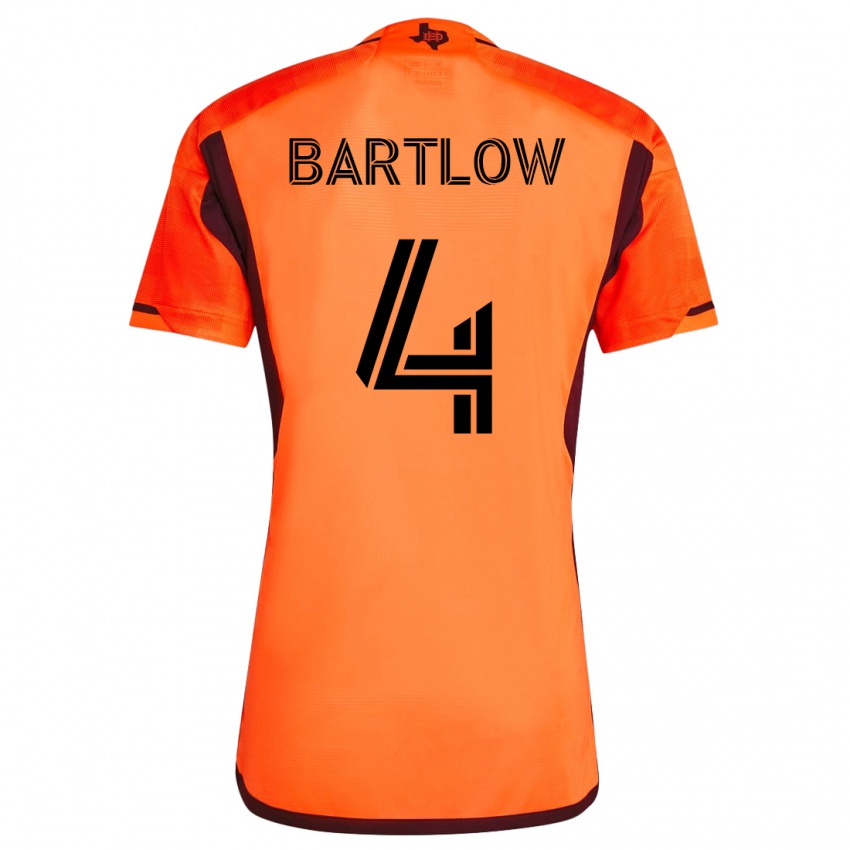Mujer Camiseta Ethan Bartlow #4 Naranja 1ª Equipación 2023/24 La Camisa Chile