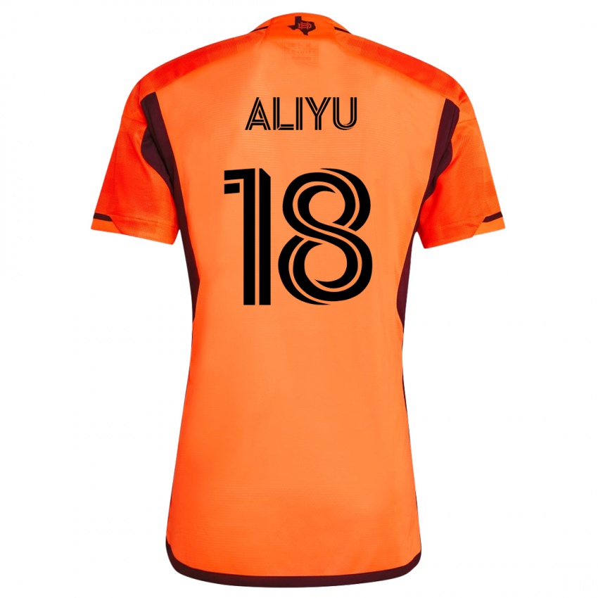 Mujer Camiseta Ibrahim Aliyu #18 Naranja 1ª Equipación 2023/24 La Camisa Chile