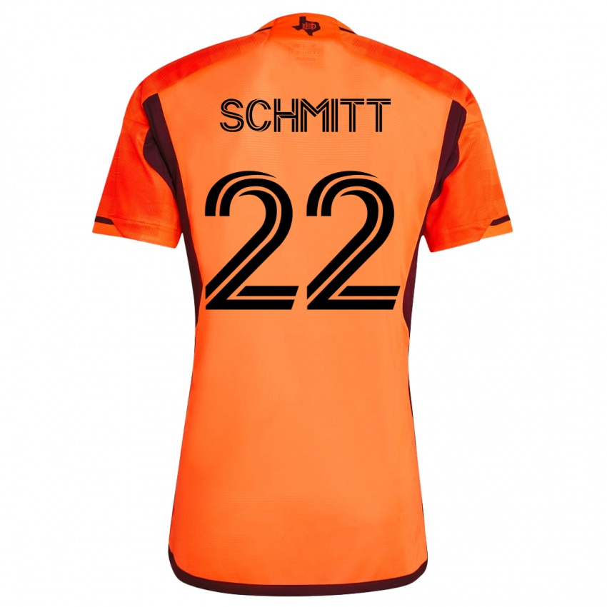 Mujer Camiseta Tate Schmitt #22 Naranja 1ª Equipación 2023/24 La Camisa Chile