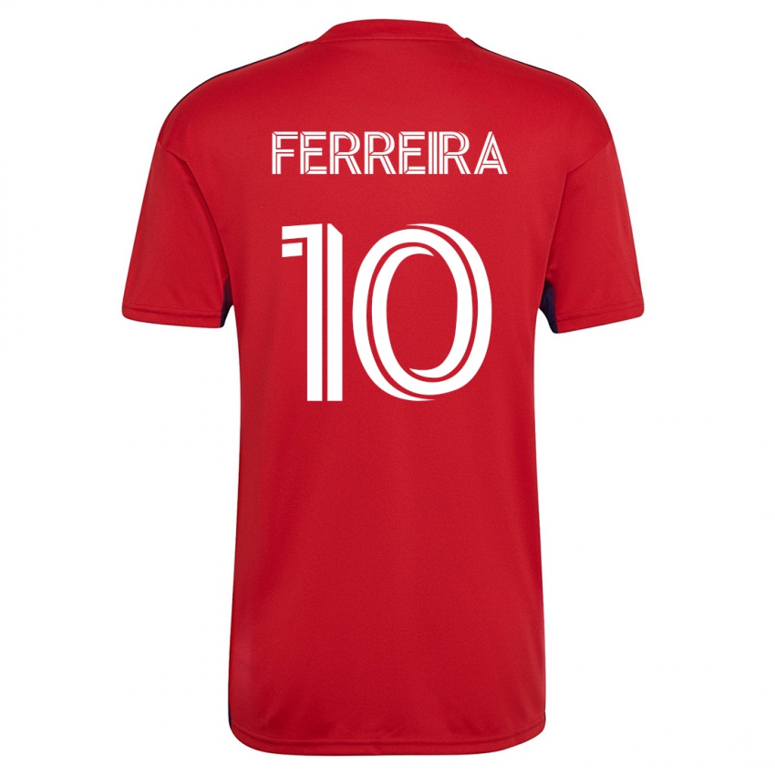 Mujer Camiseta Jesús Ferreira #10 Rojo 1ª Equipación 2023/24 La Camisa Chile