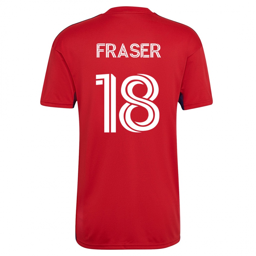 Mujer Camiseta Liam Fraser #18 Rojo 1ª Equipación 2023/24 La Camisa Chile