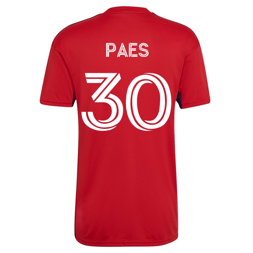 Mujer Camiseta Maarten Paes #30 Rojo 1ª Equipación 2023/24 La Camisa Chile