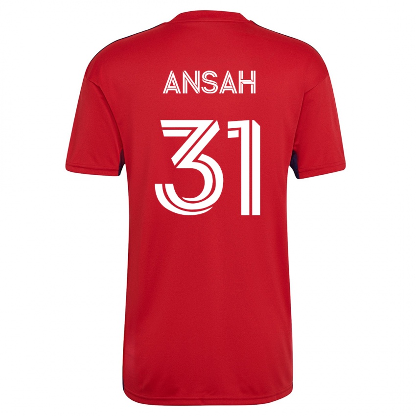 Mujer Camiseta Eugene Ansah #31 Rojo 1ª Equipación 2023/24 La Camisa Chile