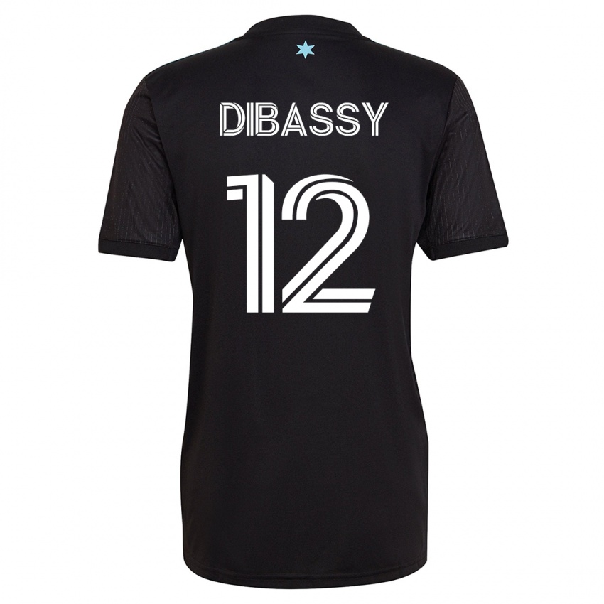 Mujer Camiseta Bakaye Dibassy #12 Negro 1ª Equipación 2023/24 La Camisa Chile