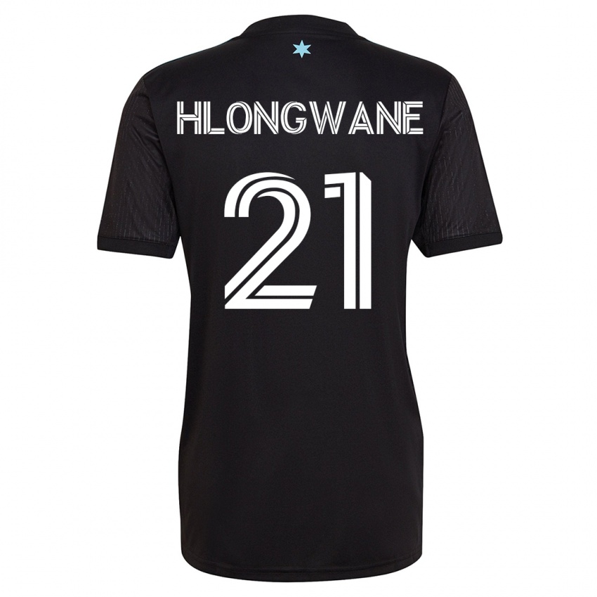 Mujer Camiseta Bongokuhle Hlongwane #21 Negro 1ª Equipación 2023/24 La Camisa Chile