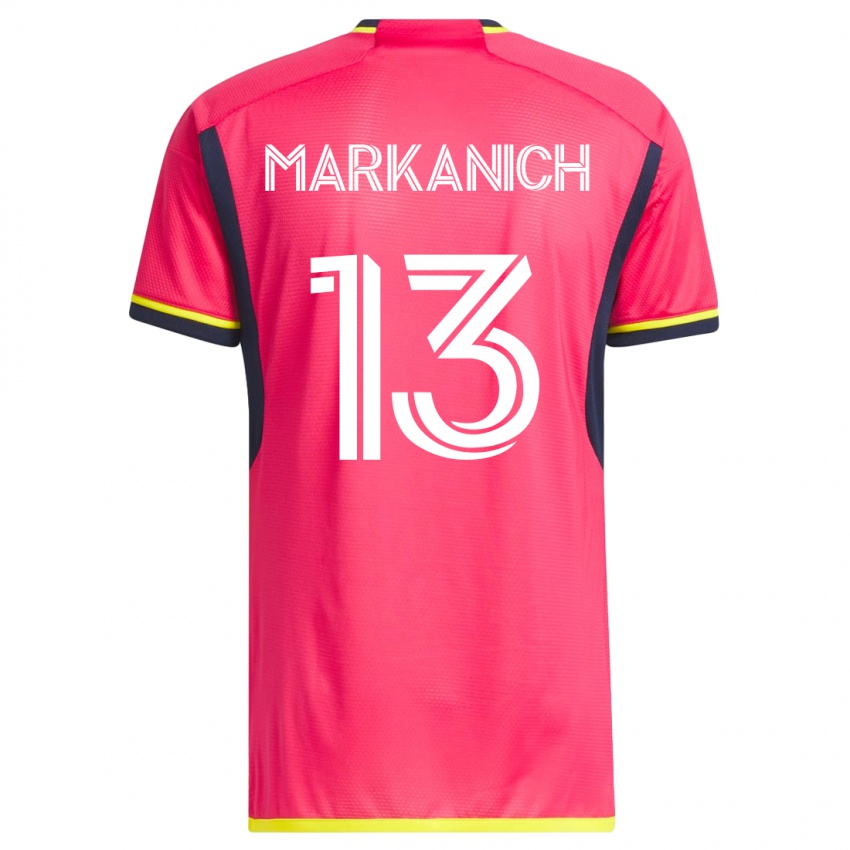 Mujer Camiseta Anthony Markanich #13 Rosa 1ª Equipación 2023/24 La Camisa Chile