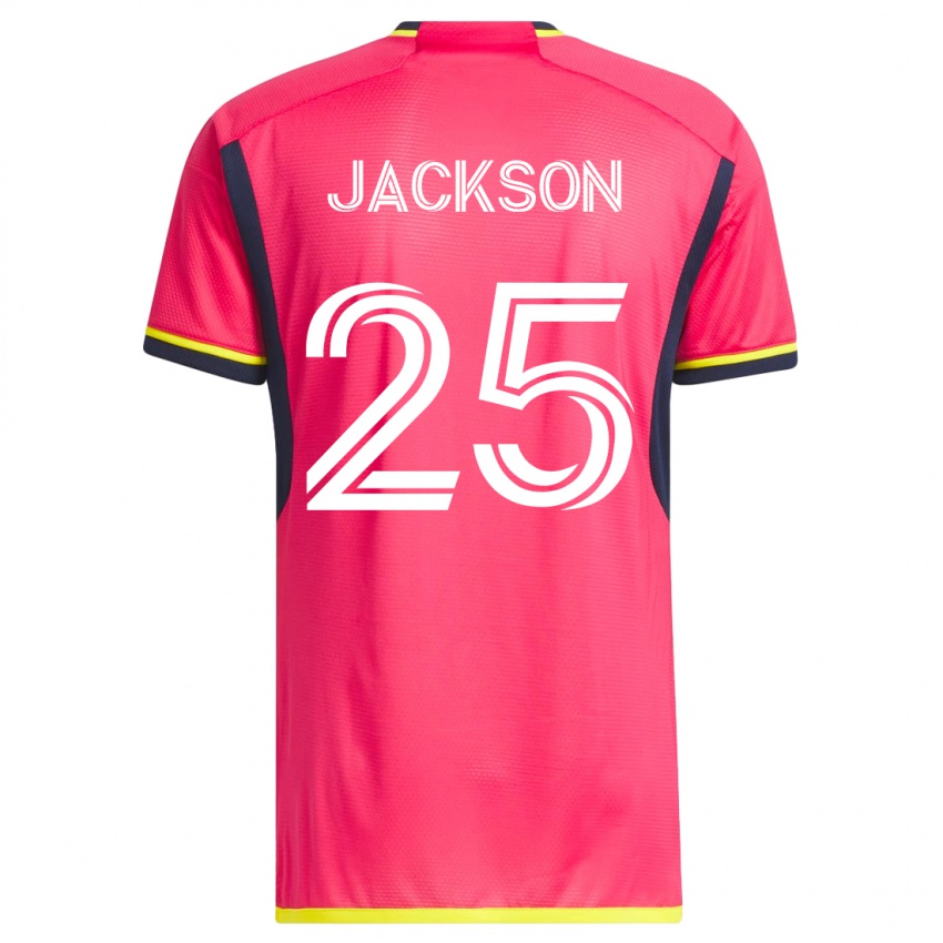 Mujer Camiseta Aziel Jackson #25 Rosa 1ª Equipación 2023/24 La Camisa Chile