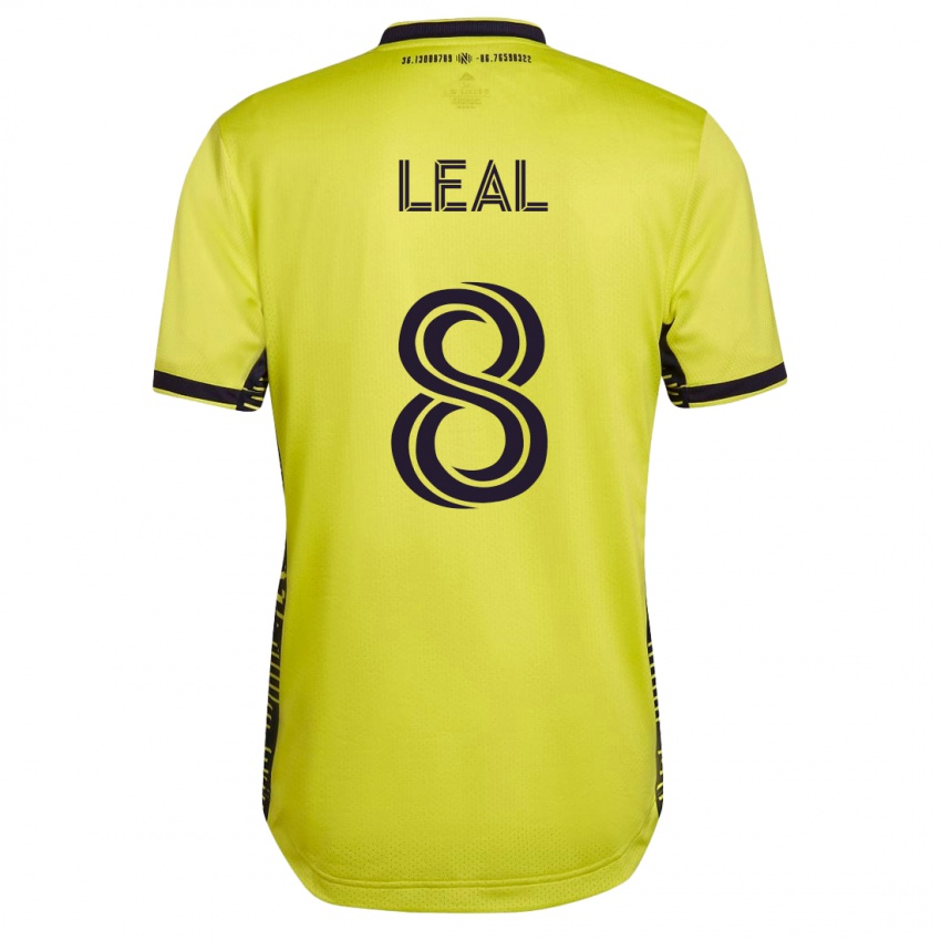 Mujer Camiseta Randall Leal #8 Amarillo 1ª Equipación 2023/24 La Camisa Chile