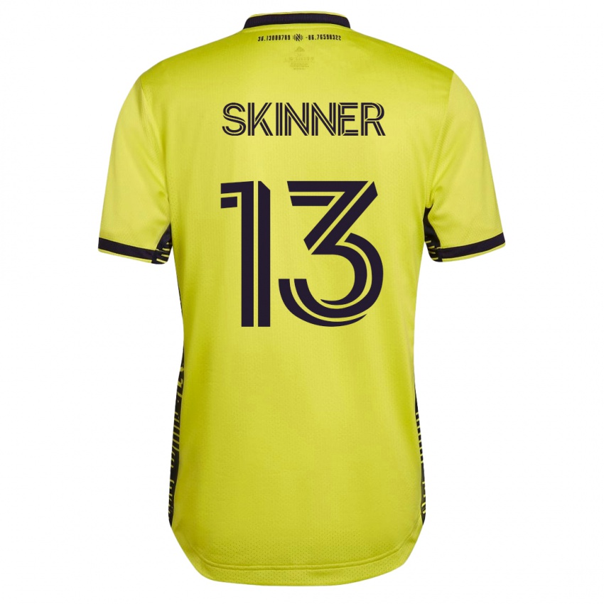 Mujer Camiseta Joey Skinner #13 Amarillo 1ª Equipación 2023/24 La Camisa Chile