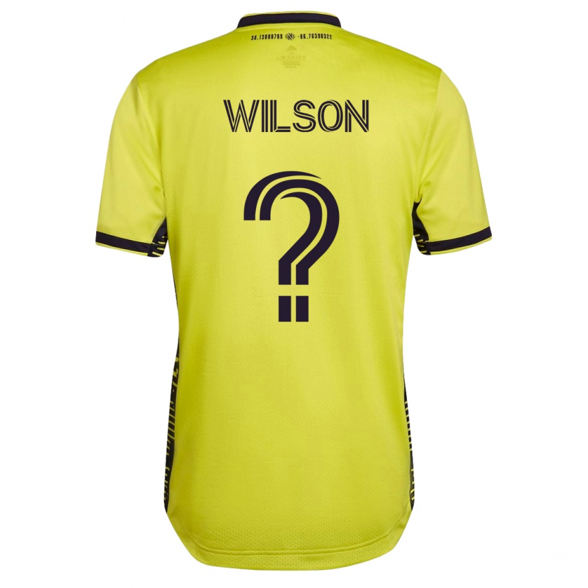 Mujer Camiseta Dominic Wilson #0 Amarillo 1ª Equipación 2023/24 La Camisa Chile