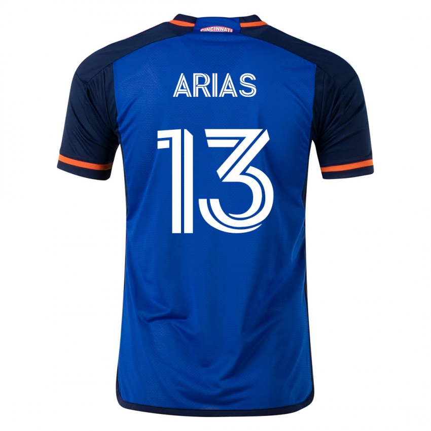 Mujer Camiseta Santiago Arias #13 Azul 1ª Equipación 2023/24 La Camisa Chile