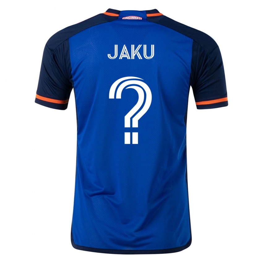 Mujer Camiseta John Jaku #0 Azul 1ª Equipación 2023/24 La Camisa Chile