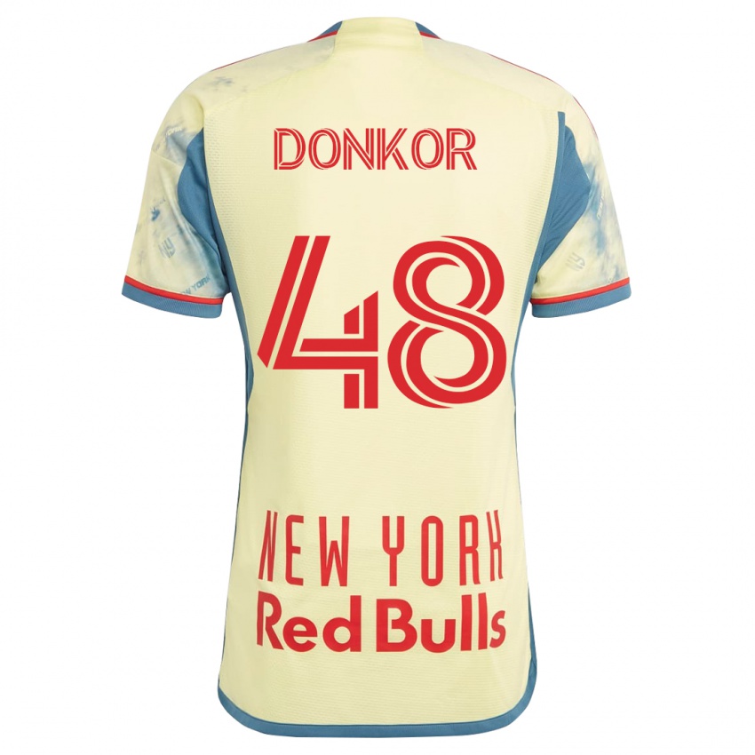 Mujer Camiseta Ronald Donkor #48 Amarillo 1ª Equipación 2023/24 La Camisa Chile
