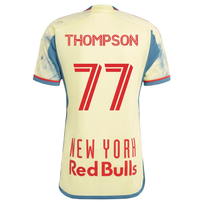 Mujer Camiseta Amos Shapiro-Thompson #77 Amarillo 1ª Equipación 2023/24 La Camisa Chile