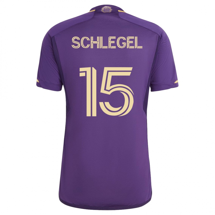 Mujer Camiseta Rodrigo Schlegel #15 Violeta 1ª Equipación 2023/24 La Camisa Chile