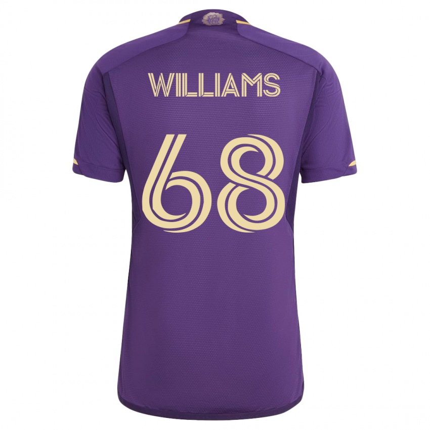 Mujer Camiseta Thomas Williams #68 Violeta 1ª Equipación 2023/24 La Camisa Chile