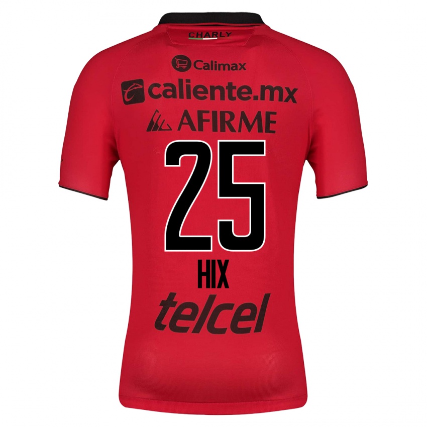 Mujer Camiseta Angelina Hix #25 Rojo 1ª Equipación 2023/24 La Camisa Chile