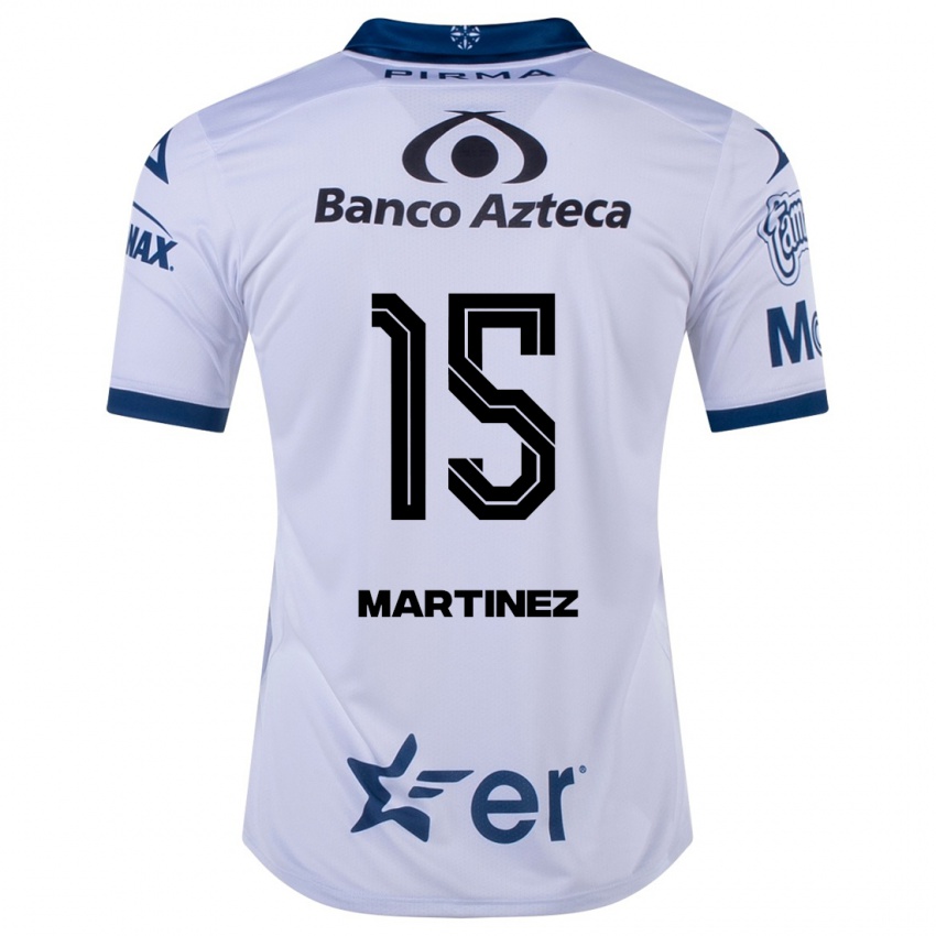 Mujer Camiseta Guillermo Martínez #15 Blanco 1ª Equipación 2023/24 La Camisa Chile