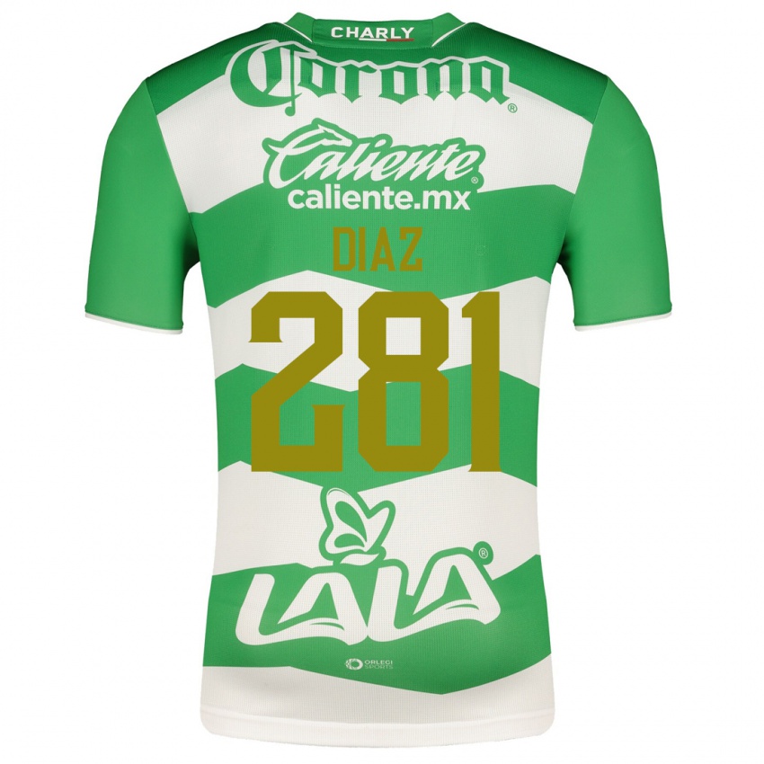 Mujer Camiseta Didier Díaz #281 Verde 1ª Equipación 2023/24 La Camisa Chile