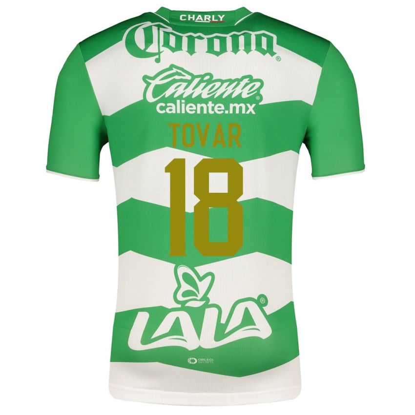 Mujer Camiseta Arlett Tovar #18 Verde 1ª Equipación 2023/24 La Camisa Chile