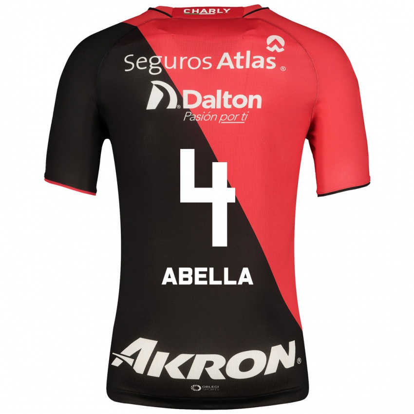 Mujer Camiseta José Abella #4 Negro 1ª Equipación 2023/24 La Camisa Chile
