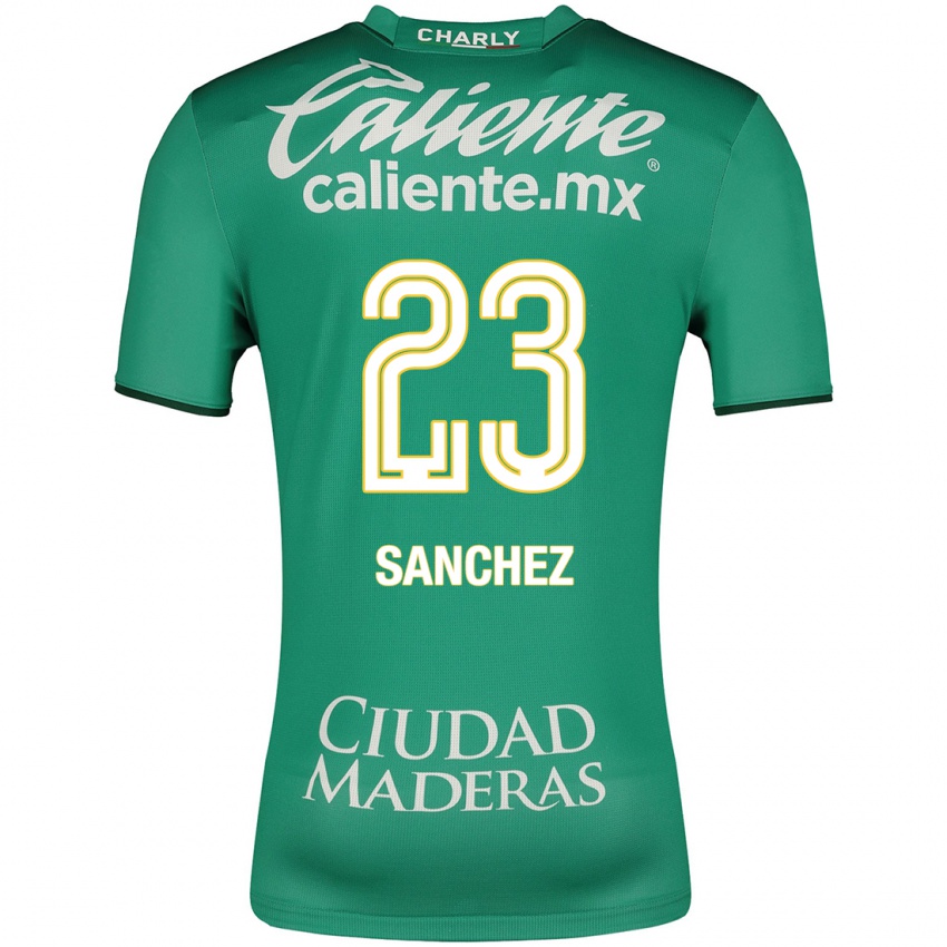 Mujer Camiseta Borja Sánchez #23 Verde 1ª Equipación 2023/24 La Camisa Chile