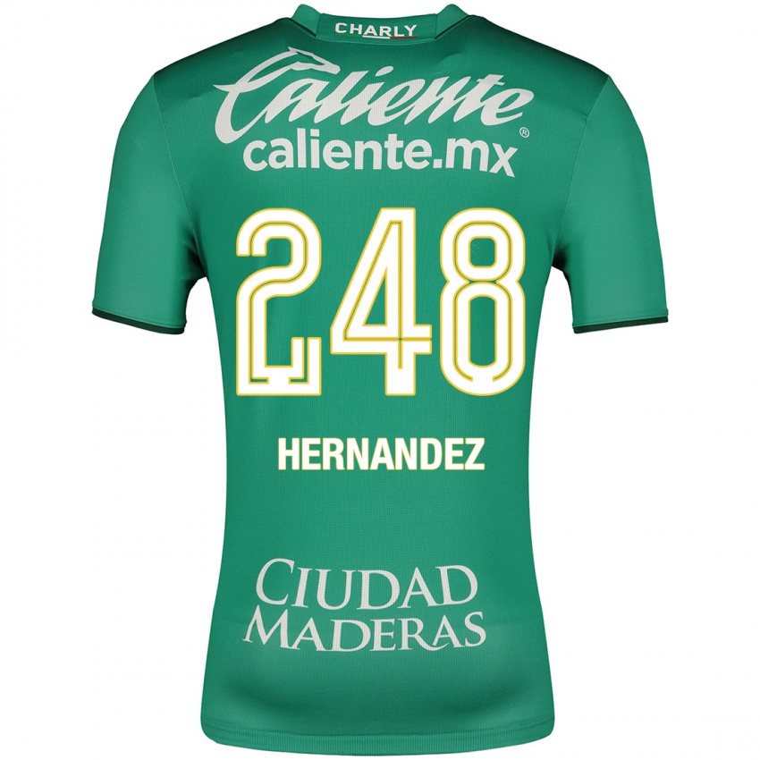 Mujer Camiseta Fernando Hernández #248 Verde 1ª Equipación 2023/24 La Camisa Chile