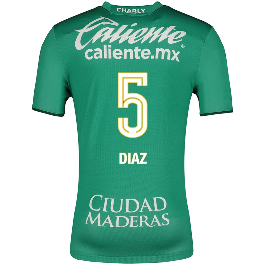 Mujer Camiseta Brenda Díaz #5 Verde 1ª Equipación 2023/24 La Camisa Chile