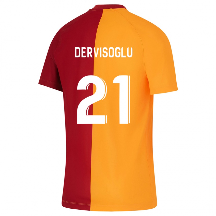 Mujer Camiseta Halil Dervişoğlu #21 Naranja 1ª Equipación 2023/24 La Camisa Chile