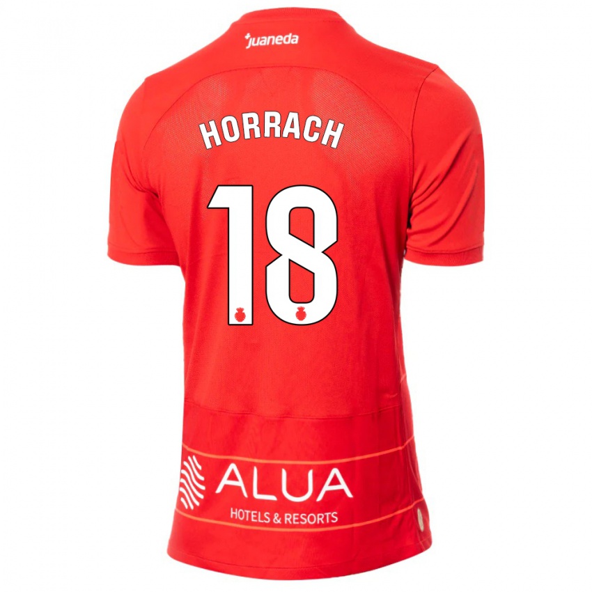 Mujer Camiseta Barto Horrach #18 Rojo 1ª Equipación 2023/24 La Camisa Chile