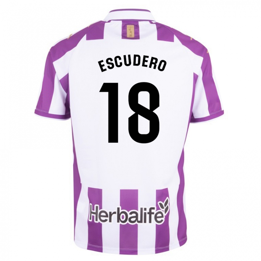 Mujer Camiseta Sergio Escudero #18 Morado 1ª Equipación 2023/24 La Camisa Chile