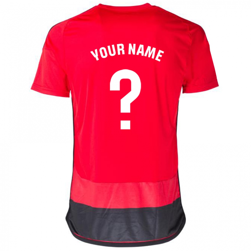 Mujer Camiseta Su Nombre #0 Negro Rojo 1ª Equipación 2023/24 La Camisa Chile