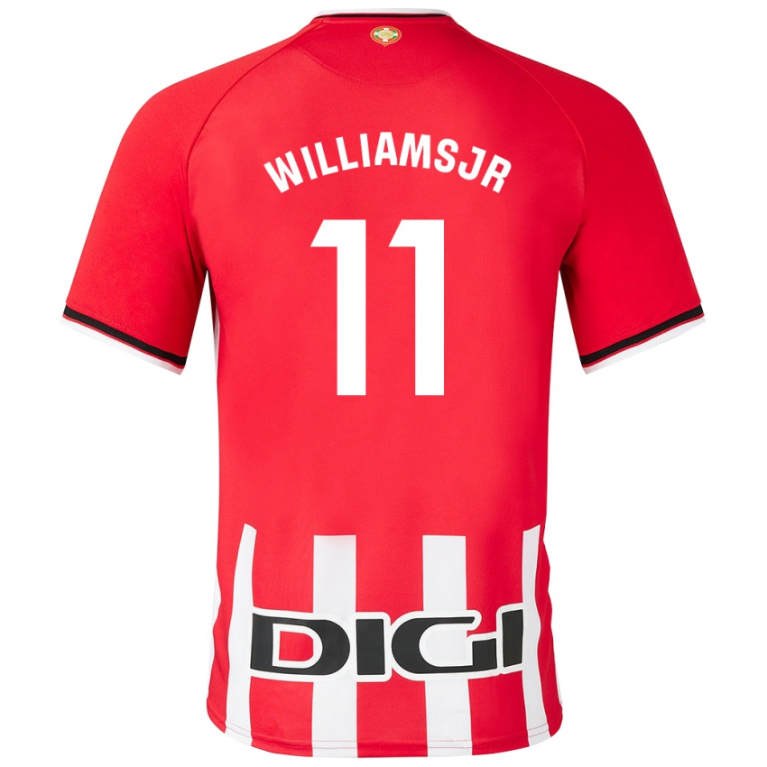 Mujer Camiseta Nico Williams #11 Rojo 1ª Equipación 2023/24 La Camisa Chile