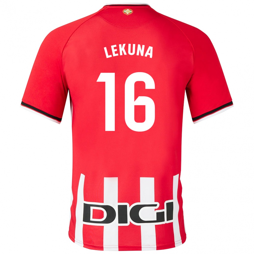 Mujer Camiseta Adrián Lekuna #16 Rojo 1ª Equipación 2023/24 La Camisa Chile