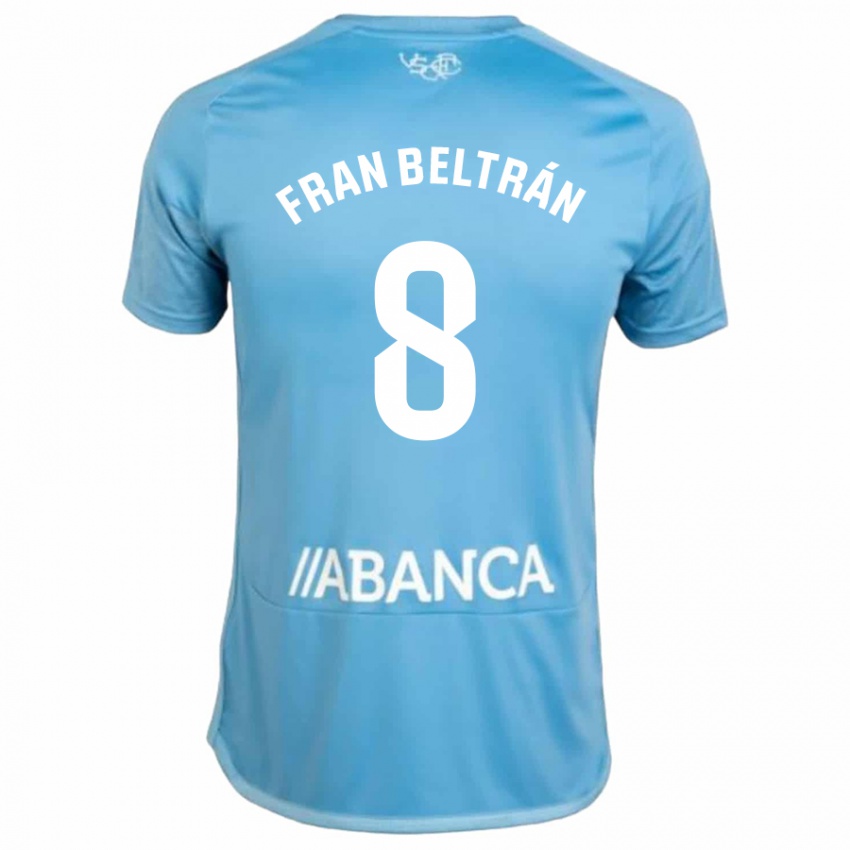 Mujer Camiseta Fran Beltran #8 Azul 1ª Equipación 2023/24 La Camisa Chile