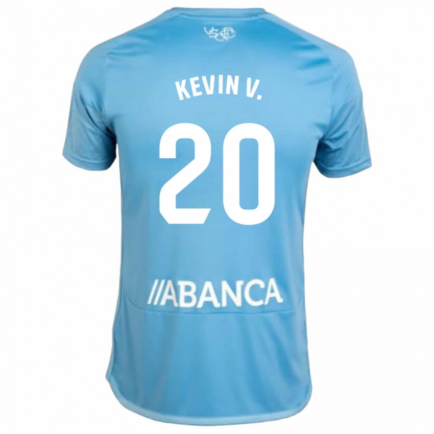 Mujer Camiseta Kevin Vazquez #20 Azul 1ª Equipación 2023/24 La Camisa Chile