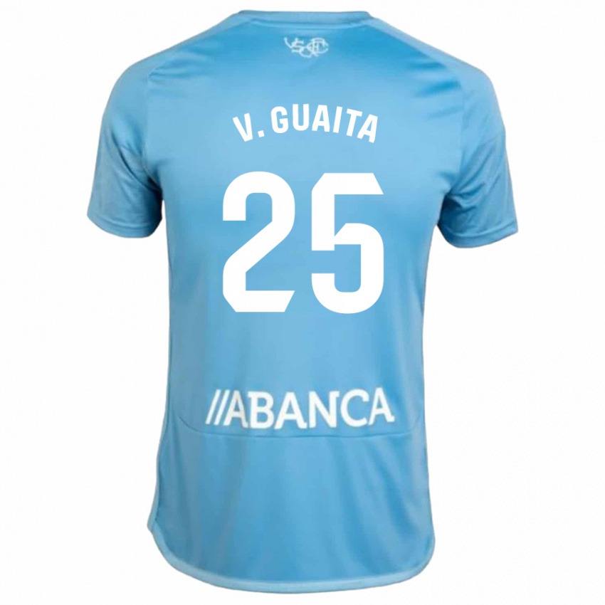 Mujer Camiseta Vicente Guaita #25 Azul 1ª Equipación 2023/24 La Camisa Chile