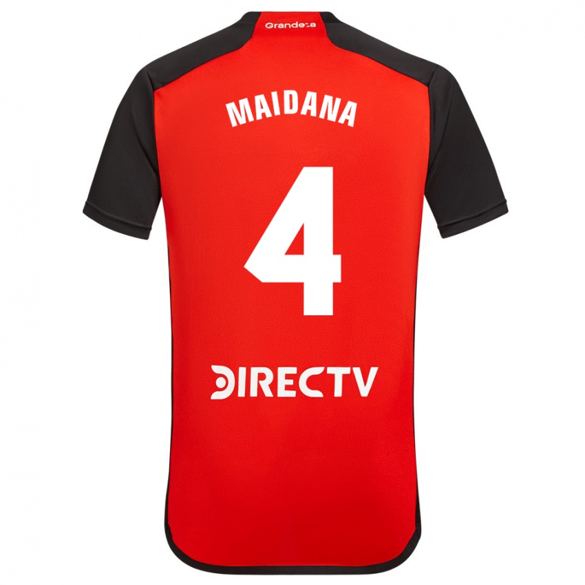 Mujer Camiseta Jonatan Maidana #4 Rojo 2ª Equipación 2023/24 La Camisa Chile