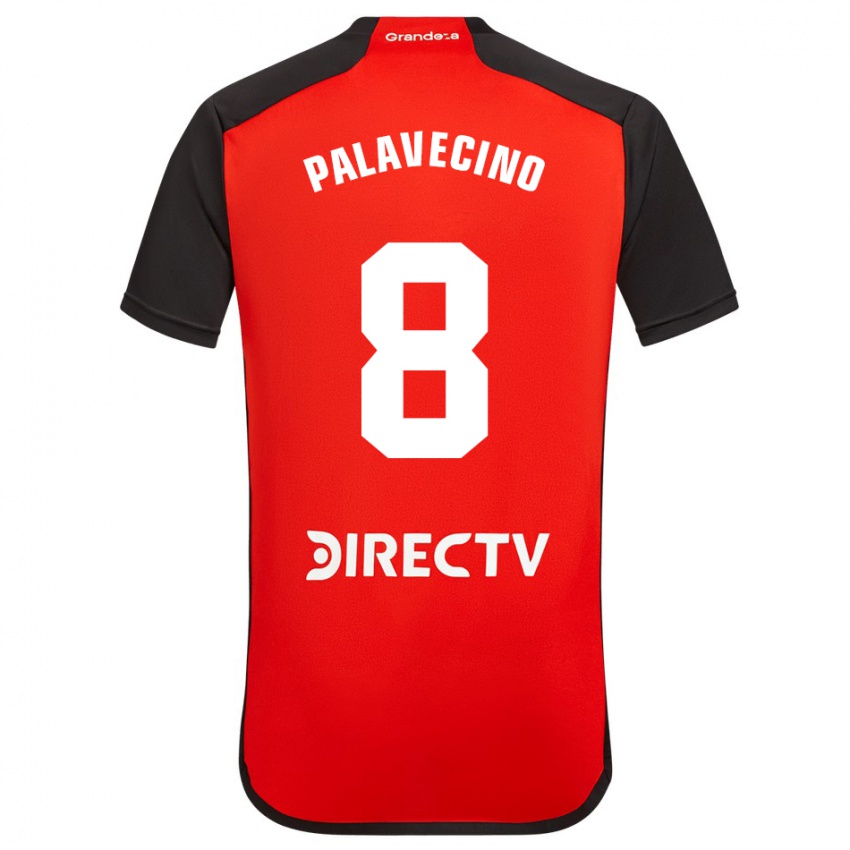 Mujer Camiseta Agustin Palavecino #8 Rojo 2ª Equipación 2023/24 La Camisa Chile