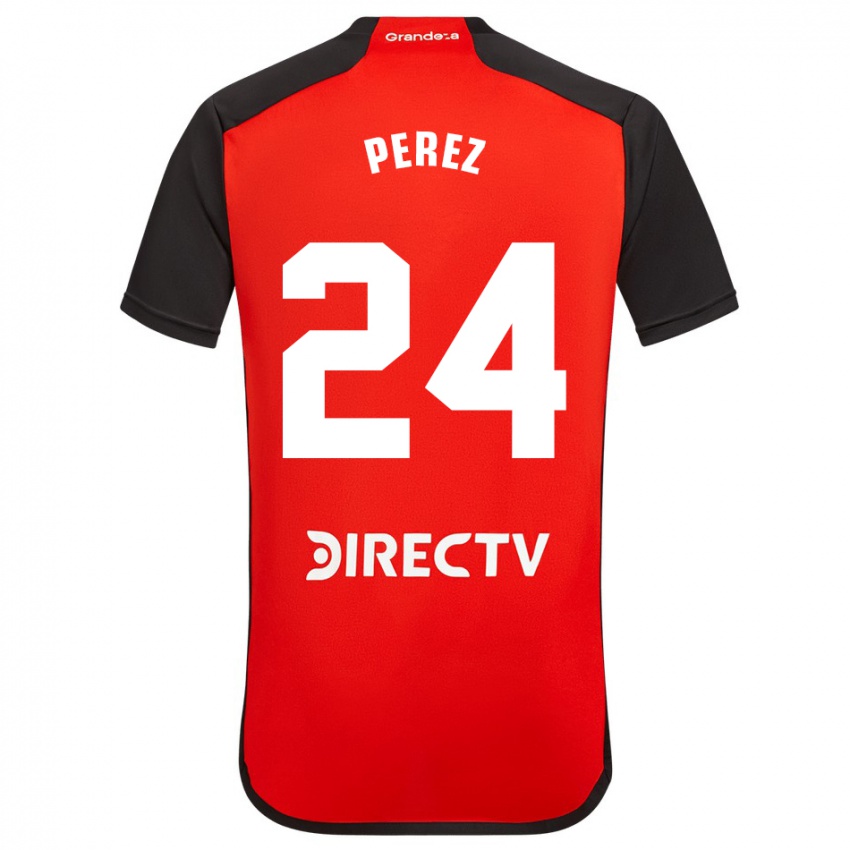 Mujer Camiseta Enzo Perez #24 Rojo 2ª Equipación 2023/24 La Camisa Chile