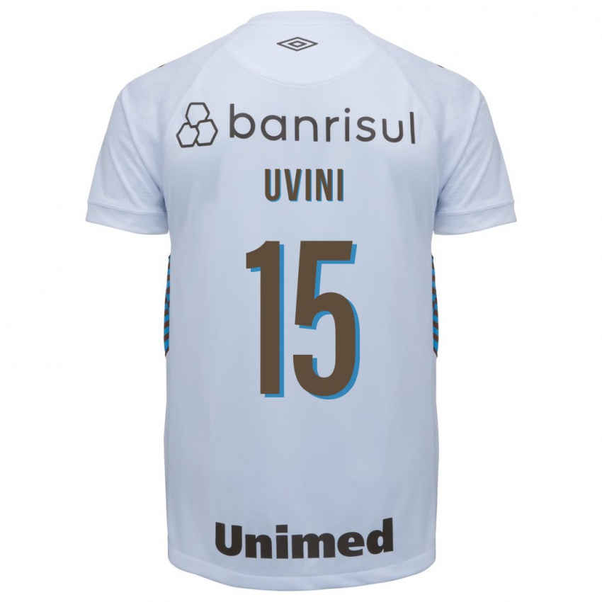 Mujer Camiseta Bruno Uvini #15 Blanco 2ª Equipación 2023/24 La Camisa Chile